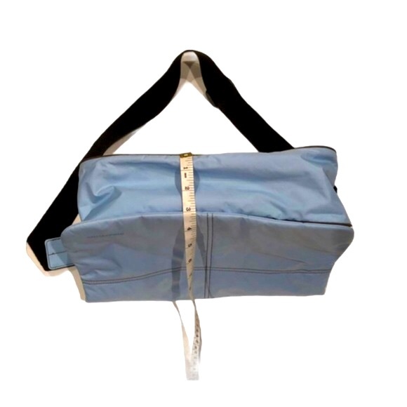 Massimo Sky Blue with brown trim water resistant messenger Bag Sz 14”x12”x3” - Picture 10 of 11